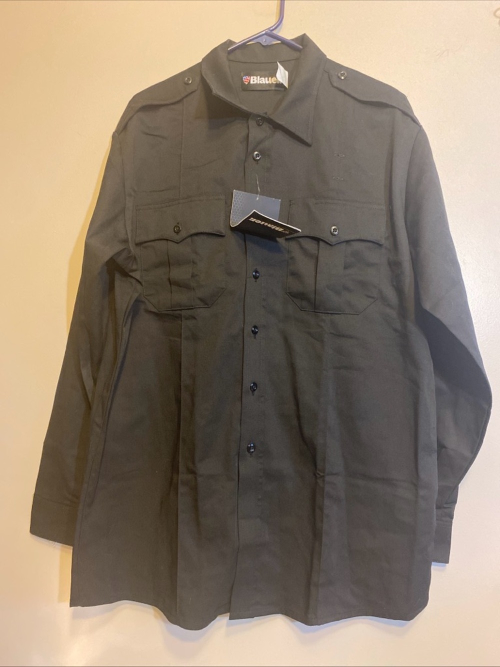 NEW BLAUER MENS STREETGEAR LONG SLEEVE SHIRT 8703X Black Sz L